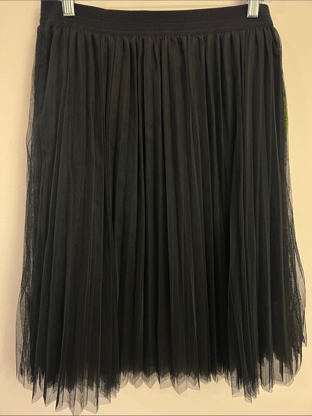 Sam Edelman Black Pleated Tulle Midi Skirt - Picture 5 of 9